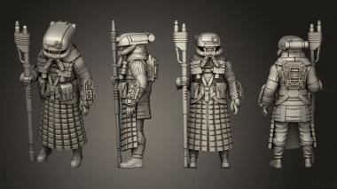 Military figurines warden 1 3d model