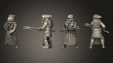 Military figurines warden 2 3d model