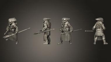 Military figurines warden 3 3d model
