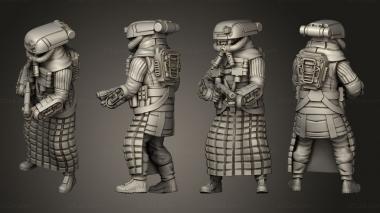 Military figurines warden 5 3d model