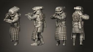 Military figurines warden 6 3d model