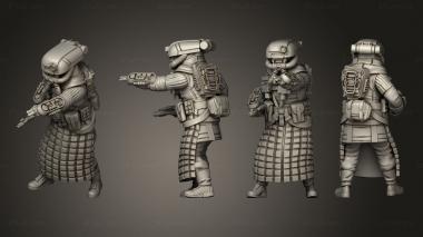 Military figurines warden 7 3d model