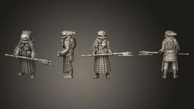 Military figurines warden 8 3d model