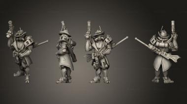 Military figurines warforged artificer hat 3d model