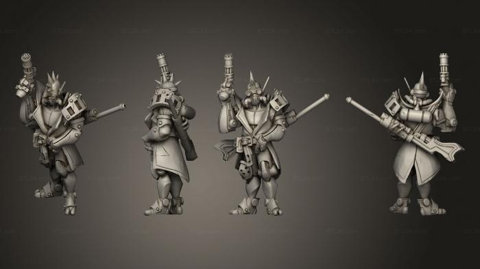 Military figurines (warforged artificer mohawk, STKW_14623) 3D models for cnc
