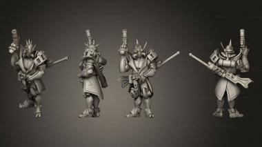 Military figurines warforged artificer mohawk 3d model