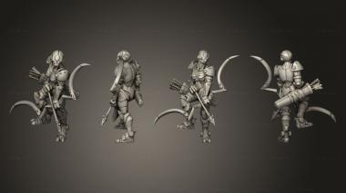 Military figurines warforged ranger bald mechanical 3d model