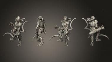 Military figurines warforged ranger dreads mechanical 3d model