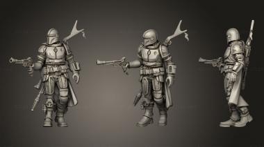 Military figurines Mandalorian 3d 3d model