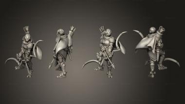 Military figurines warforged ranger m bald 3d model