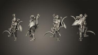 Military figurines warforged ranger m dreads 3d model
