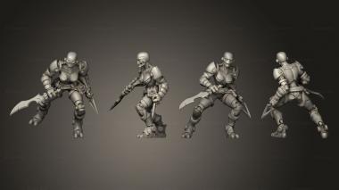 Military figurines warforged rogue mechanical 3d model