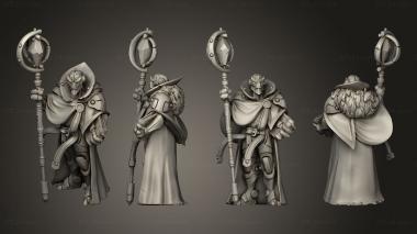Military figurines warforged warlock bald 3d model