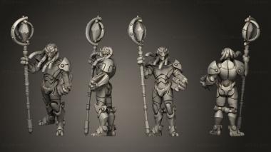Military figurines warforged warlock dreads mechanical 3d model