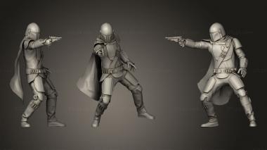 Military figurines Mandalorian guning 3d model