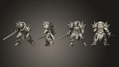 Military figurines warforged warrior face 3d model