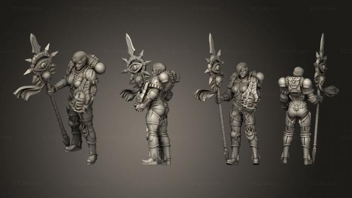 Military figurines (Warhammer k 40 Heresylab Female Chaos Tzeentch Lord Lady of Destiny, STKW_14644) 3D models for cnc