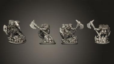 Military figurines warmaster orc champion 3d model