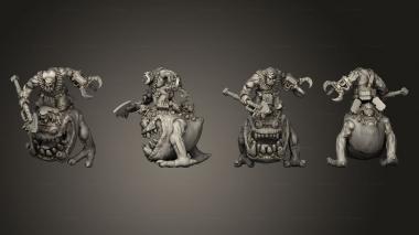 Military figurines Warmistress Dogosaur Warboss 3d model