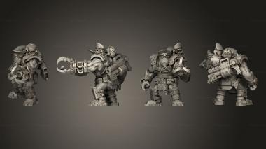 Military figurines Warmistress 3d model