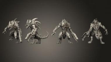 Military figurines Warrior 3 Rifle 3d model