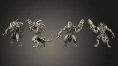 Military figurines Warrior 4 Cannon 3d model