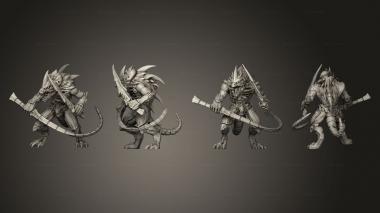 Military figurines Warrior 8 Whip 3d model