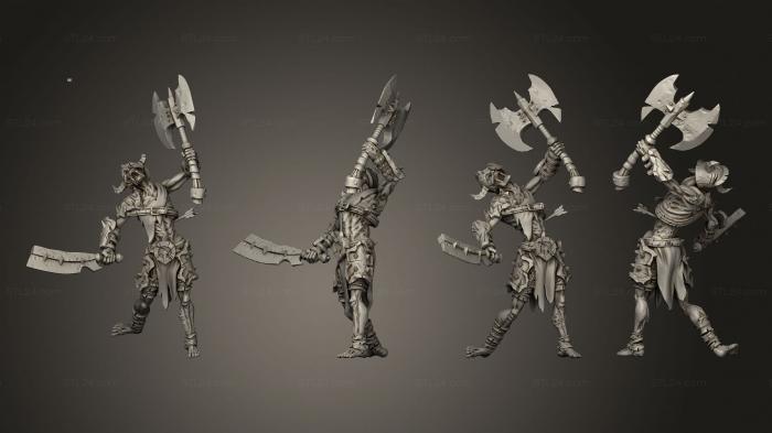 Military figurines (Warrior A 001, STKW_14670) 3D models for cnc