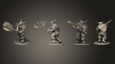 Military figurines Warrior Attacking Huge 3d model