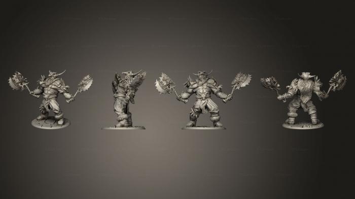 Military figurines (Warrior Double Axe Huge, STKW_14684) 3D models for cnc