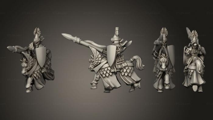 Military figurines (warrior on horse, STKW_14692) 3D models for cnc