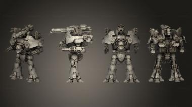 Military figurines warrior robot 3d model