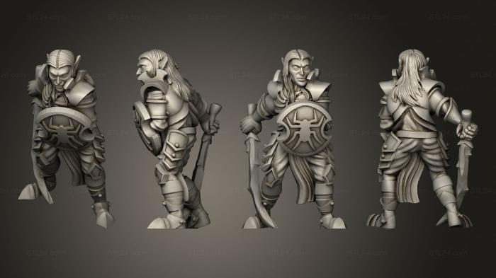 Military figurines (Warrior Sword Shield, STKW_14700) 3D models for cnc