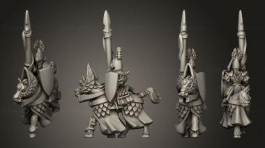 Military figurines warrior with armour on the horse 3d model