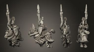 Military figurines warrior with armour 3d model