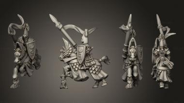 Military figurines warrior with armour 01 3d model