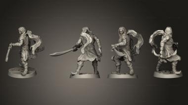 Military figurines warrior with sword 3d model