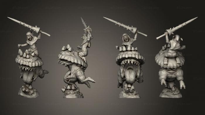 Military figurines (warrior 34, STKW_14740) 3D models for cnc