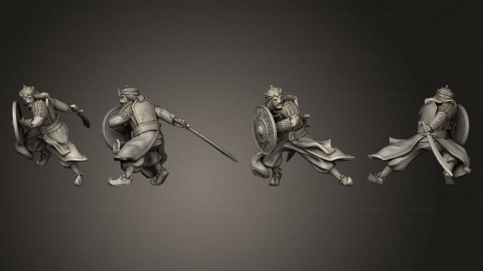 Military figurines (Warrior B, STKW_14742) 3D models for cnc