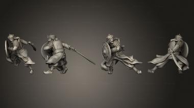 Military figurines Warrior B 3d model