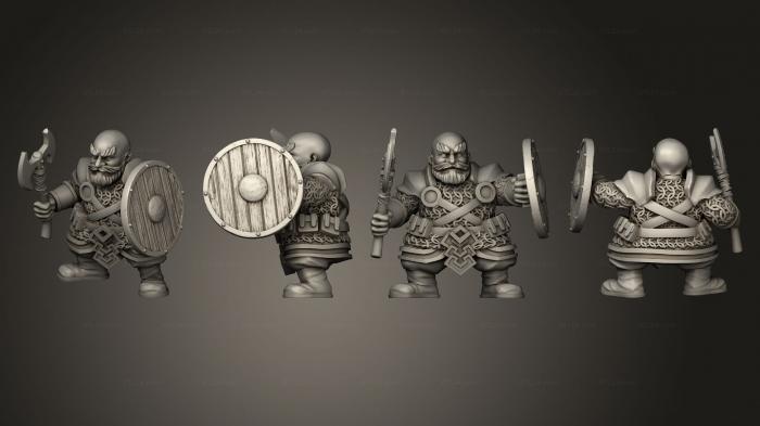 Military figurines (Warriors 1 Axe, STKW_14743) 3D models for cnc