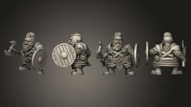 Military figurines Warriors 3 Axe 3d model