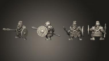 Military figurines Warriors 3 Spear 3d model