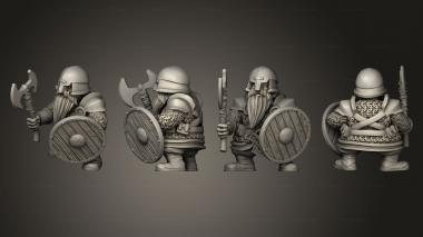 Military figurines Warriors 4 Axe 3d model