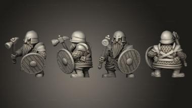 Military figurines Warriors 4 Hammer 3d model