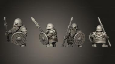 Military figurines Warriors 4 Spear 3d model