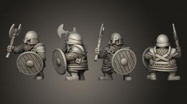 Military figurines Warriors 5 Axe 3d model