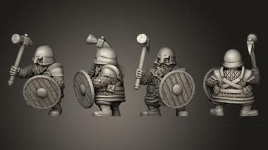 Military figurines Warriors 5 Hammer 3d model