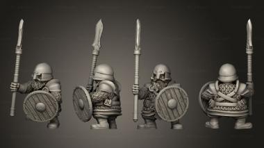 Military figurines Warriors 5 Spear 3d model
