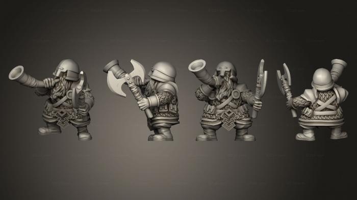 Military figurines (Warriors Musician 1, STKW_14759) 3D models for cnc